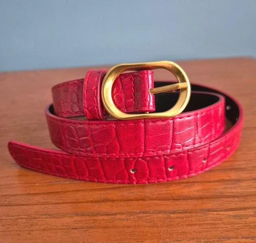 Red crocodile belt women y2k - belt,