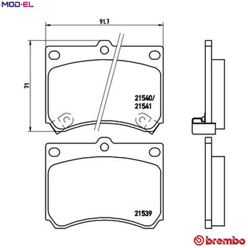 Brake pad set disc - brake, 49