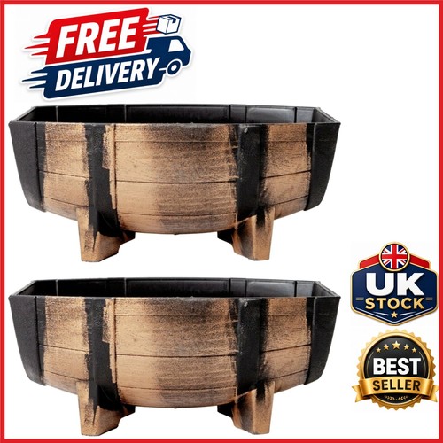 2pk garden half barrel - garden, planter