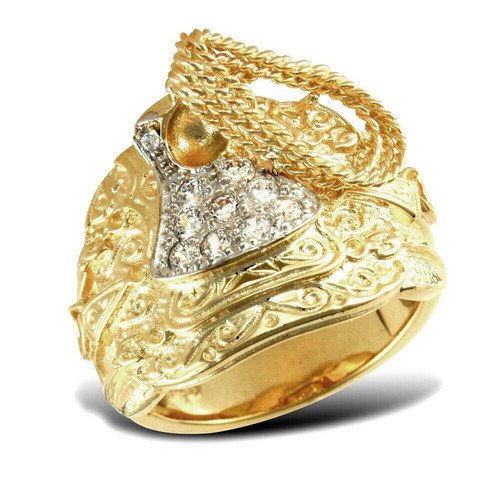 Heavy saddle ring men solid - saddle,