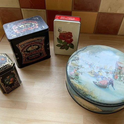 Vintage metal tin - x, box