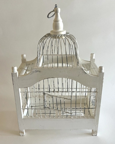 Vintage bird cage metal wire - cage,
