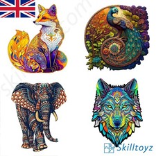 Wooden Jigsaw Puzzles Large Complex Fun Shaped Animal Puzzle Designs Adults Kids