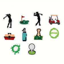 Golf Croc Shoe Charms - 10PCS Set - Golfer - Clubs