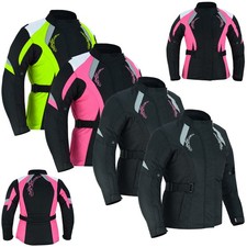 Women Waterproof Textile Motorcycle Jacket Cordura Armored Motorbike Ladies Coat