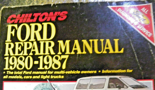 Chilton ford repair manual - repair,