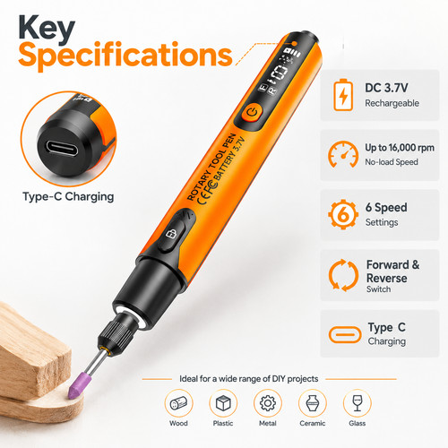 Rotary tool kit cordless mini - tool,