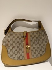 GUCCI Brown Canvas Leather