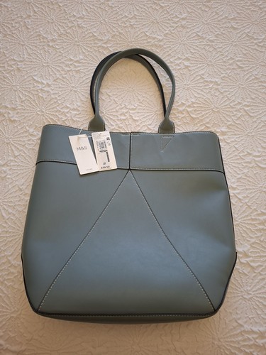 New pale blue tote - m&s,