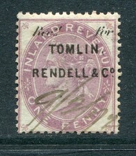 GB Commercial Overprints - Tomlin Rendell & Co - 1d Inland Revenue (FJ322)