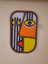 Modern Art Wood Work Face Mask Decorative Wall Art Home Decor Abstract Design