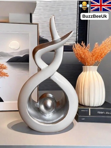 Silver abstract sculpture - abstract,