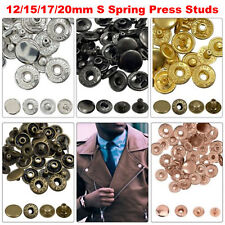 Snap Fasteners Large Press Studs Poppers in Various Colours 12/15/17/20mm Sizes