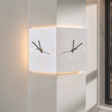 Double Sided Corner Wall Clock