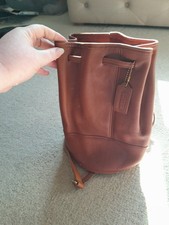 Coach Leather drawstring