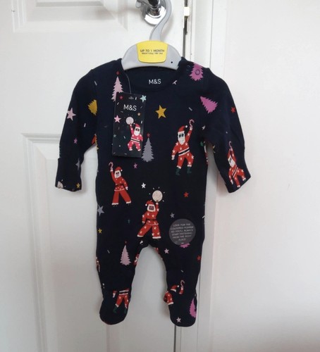 Christmas babygrow - m&s,