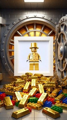 Gold minifigure display - gold,