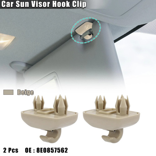 Sun visor clips - sun, beige