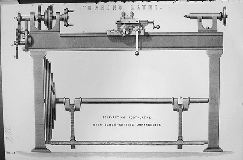 Old turning lathe - turning,