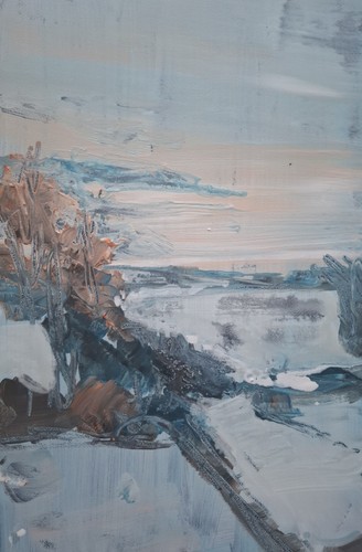Winter landscape original - landscape,