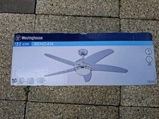 Ceiling fan with light and remote control WESTINGHOUSE BENDAN White 132 cm 52"