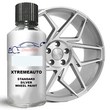 SILVER ALLOY WHEEL TOUCH UP KIT REPAIR KIT PAINT WITH BRUSH CURBING SCRATCH
