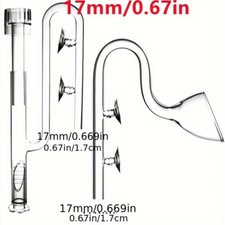 Clear Glass Lily Pipe Outflow and Skimmer Inflow with Suction Cup 13Mm 17Mm for 