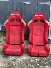 Bride Gias Reclining Bucket Seats Pair Red