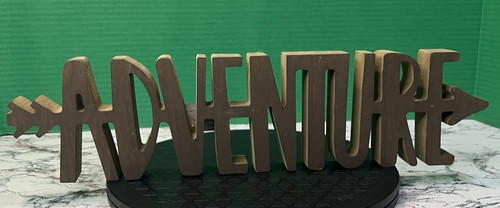 Adventure wooden arrow sign - wooden,