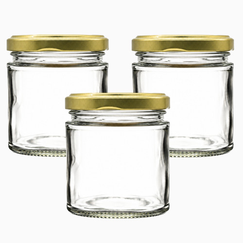 190ml glass jam jars - with, lids