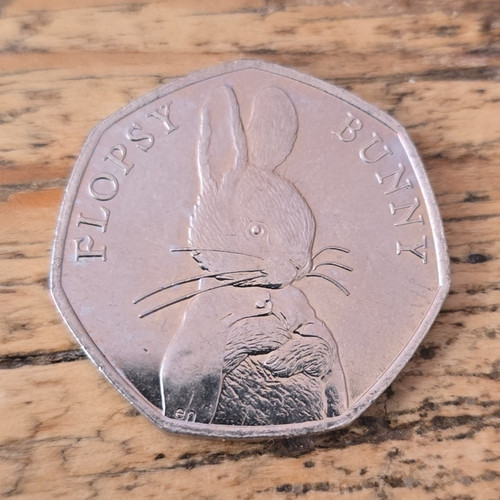 2018 50p coin flopsy - uk, bunny