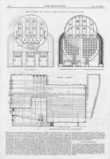 Boilers of the Steam Tug 'Gamecock' 2 x Antique Engineering Prints 1881