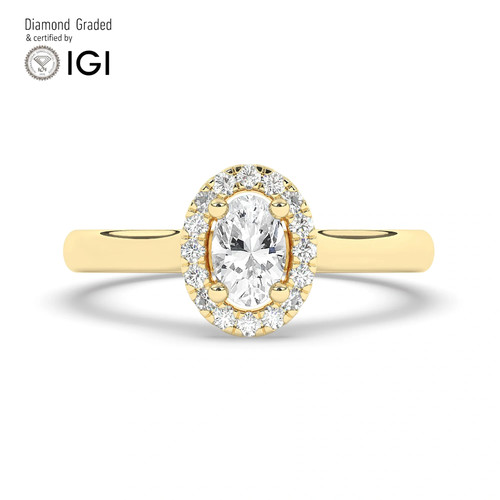 Oval diamond engagement - oval, ring
