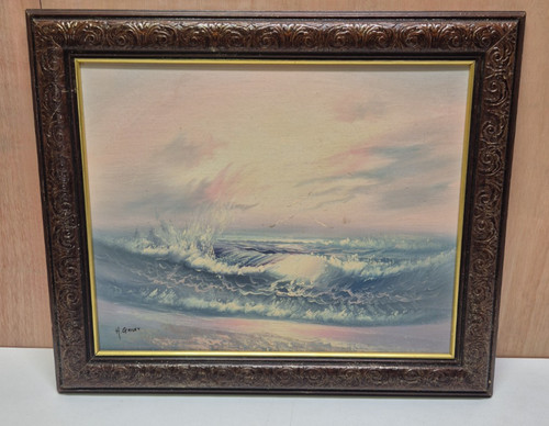 Vintage gailey seascape oil - vintage,