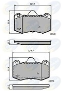 Brake Pad Front Axle To Fit Lotus Evora 09->, Exige 12->, Mclaren MP4 12->14, Mo