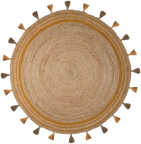 Rug round jute carpet natural - rug,