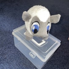 Vintage 6" Babaa Sheep Lamb Neopet plush Toy with Original Carrying Case 2003