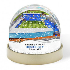 Tranmere Rovers Around The Grounds Prenton Park Water Colour Snow Globe Xmas
