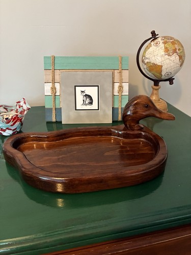 Vintage wooden duck head catch - vintage,
