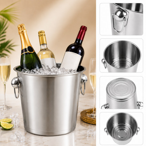 Stainless steel ice bucket - ice,