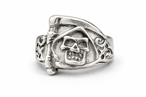 Gothic grim reaper skull - grim, ring
