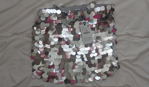 Zara silver sequins mini - silver,,