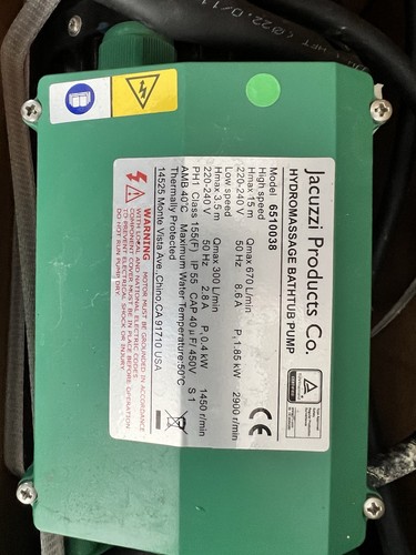 Hydropool pump 6510038 - hydropool,