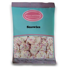 Snowies 1Kg Bulk - Retro White Chocolate Buttons with Colourful Sprinkles on Top