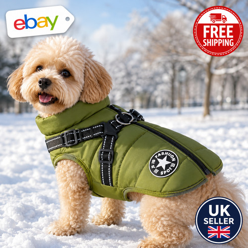 Dog coat with harness - dog,