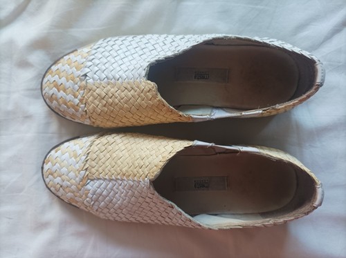 Miista white yellow woven - white,