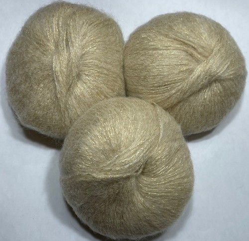 Beige glitter mohair - glitter, 3