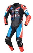 Alpinestars Honda GP Force Leather 1PC Sports Motorcycle Track Race Suit - Honda