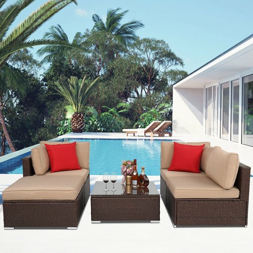 Cushion piece set rattan - set,