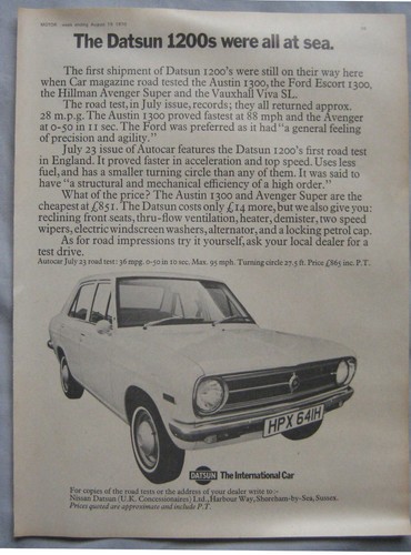 1970 datsun 1200 original - datsun,